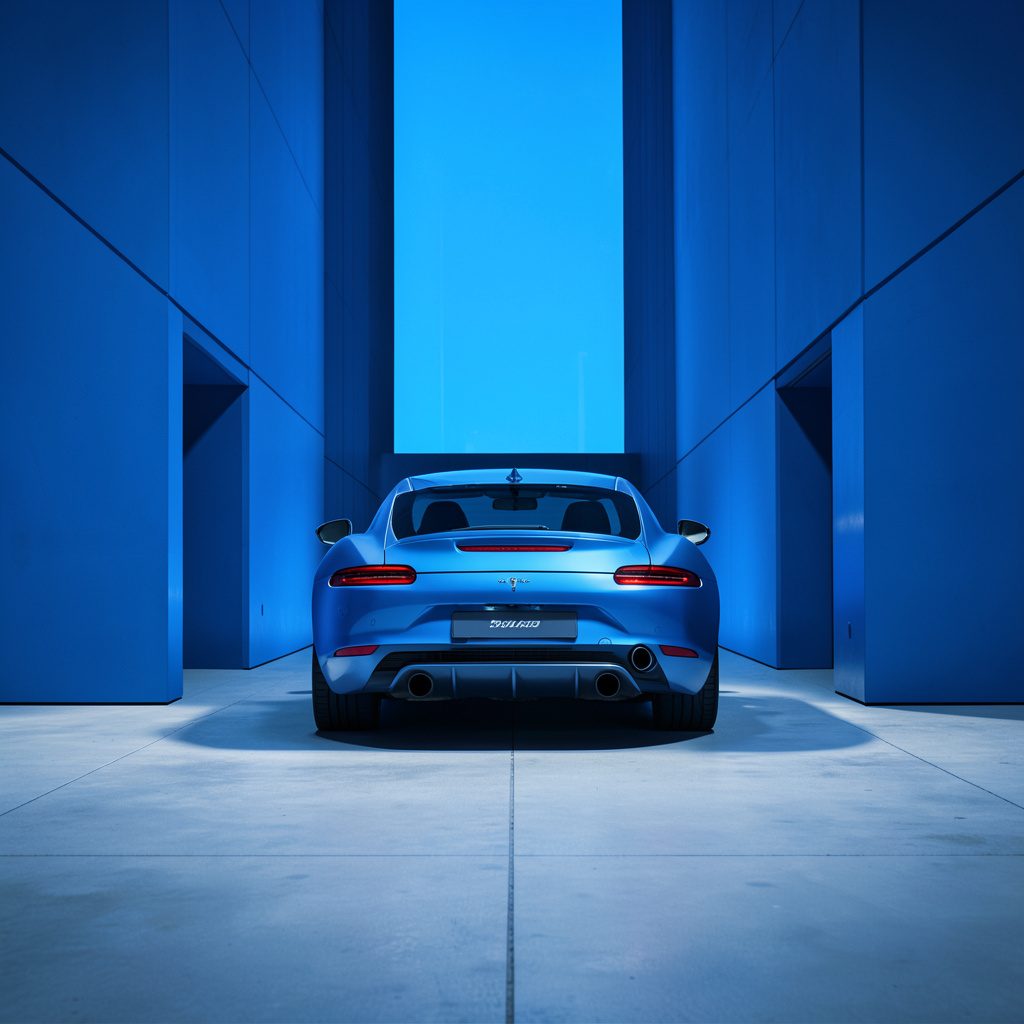 Aston Martin Virage, элегантный купе серебристого цвета, строгие линии, выставочное освещение
